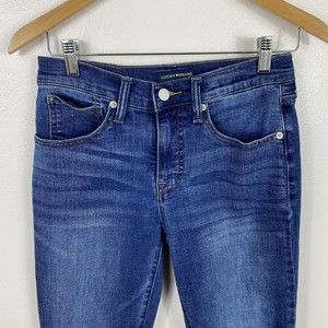Lucky Brand Jeans Womens 4/27 Blue Ava Crop Mid Rise Medium Wash Stretch Denim